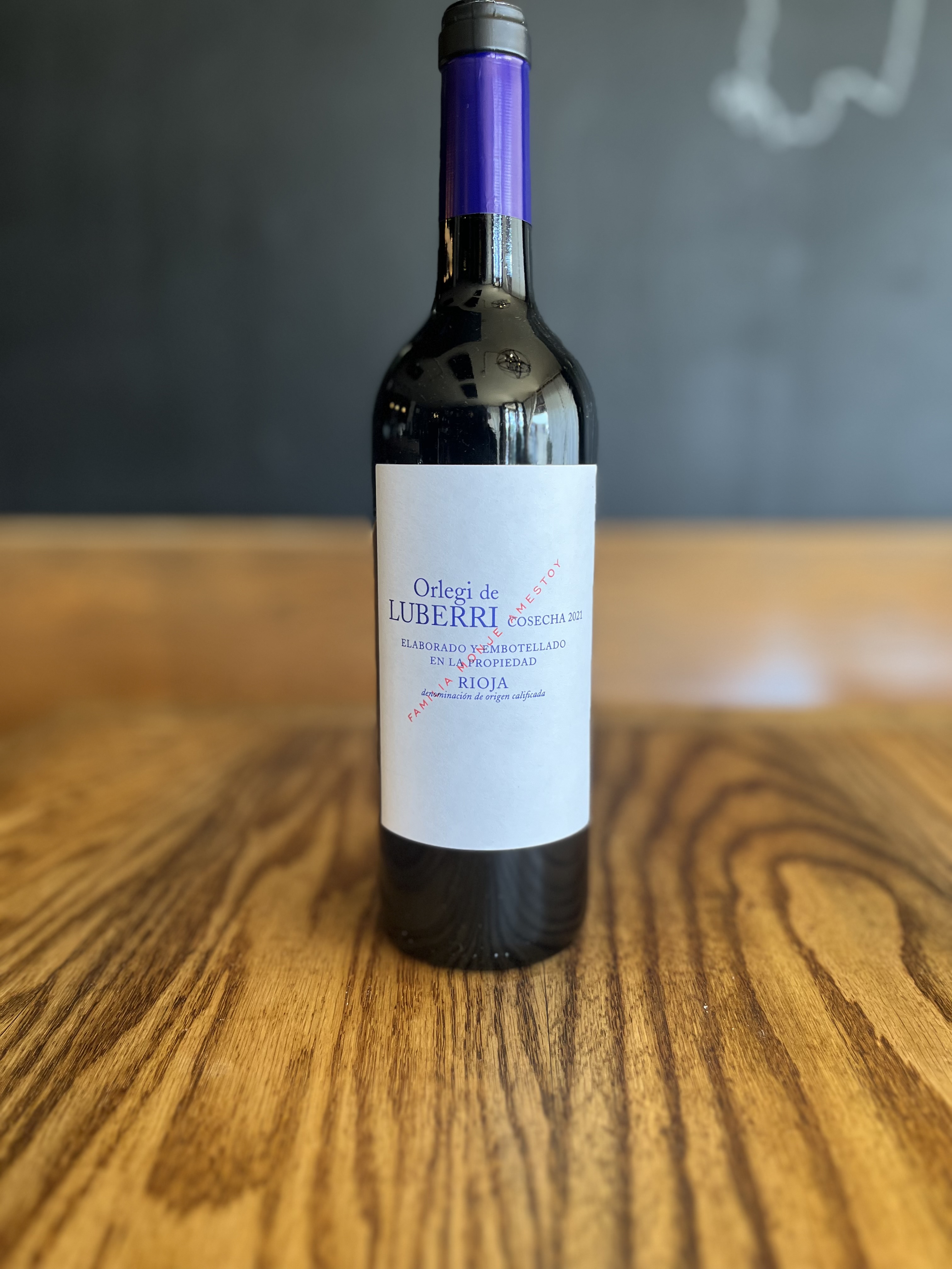 Orlegi de Luberri Rioja Tempranillo Photo