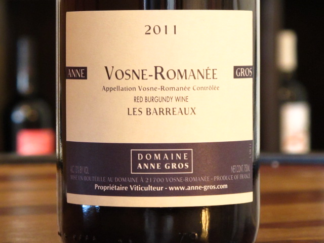 Dom Anne Gros Vosne Romanee Les Barreaux